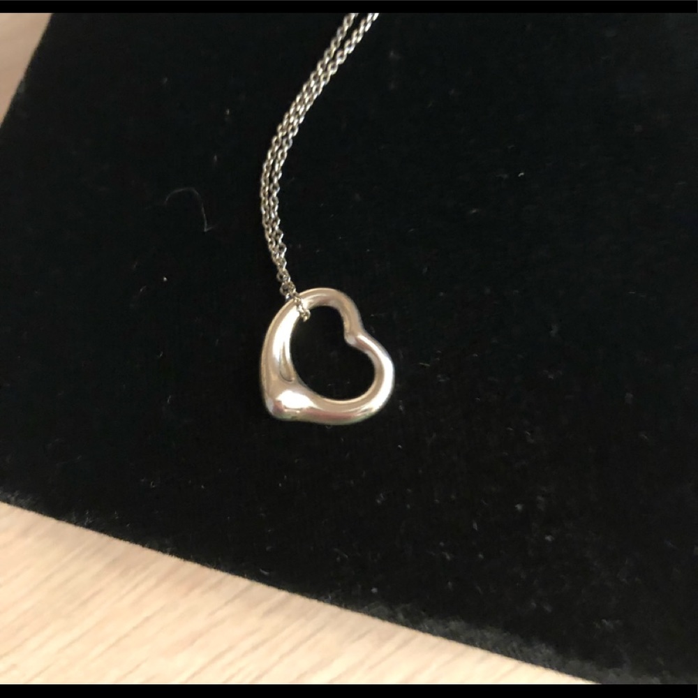 Tiffany and Co silver heart necklace